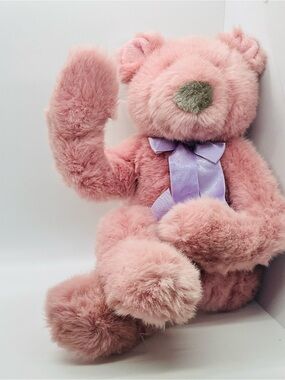 Vintage Mary Meyer 1995 Teddy Bear Funny Bones Pink Poseable Jointed Plush 18"
